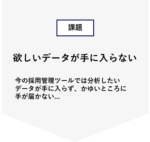 欲しいデータが手に入らない